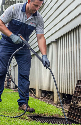 Plumber Using Jetter